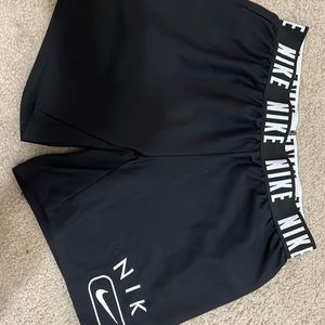 Black Nike Dri-Fit shorts in a size large